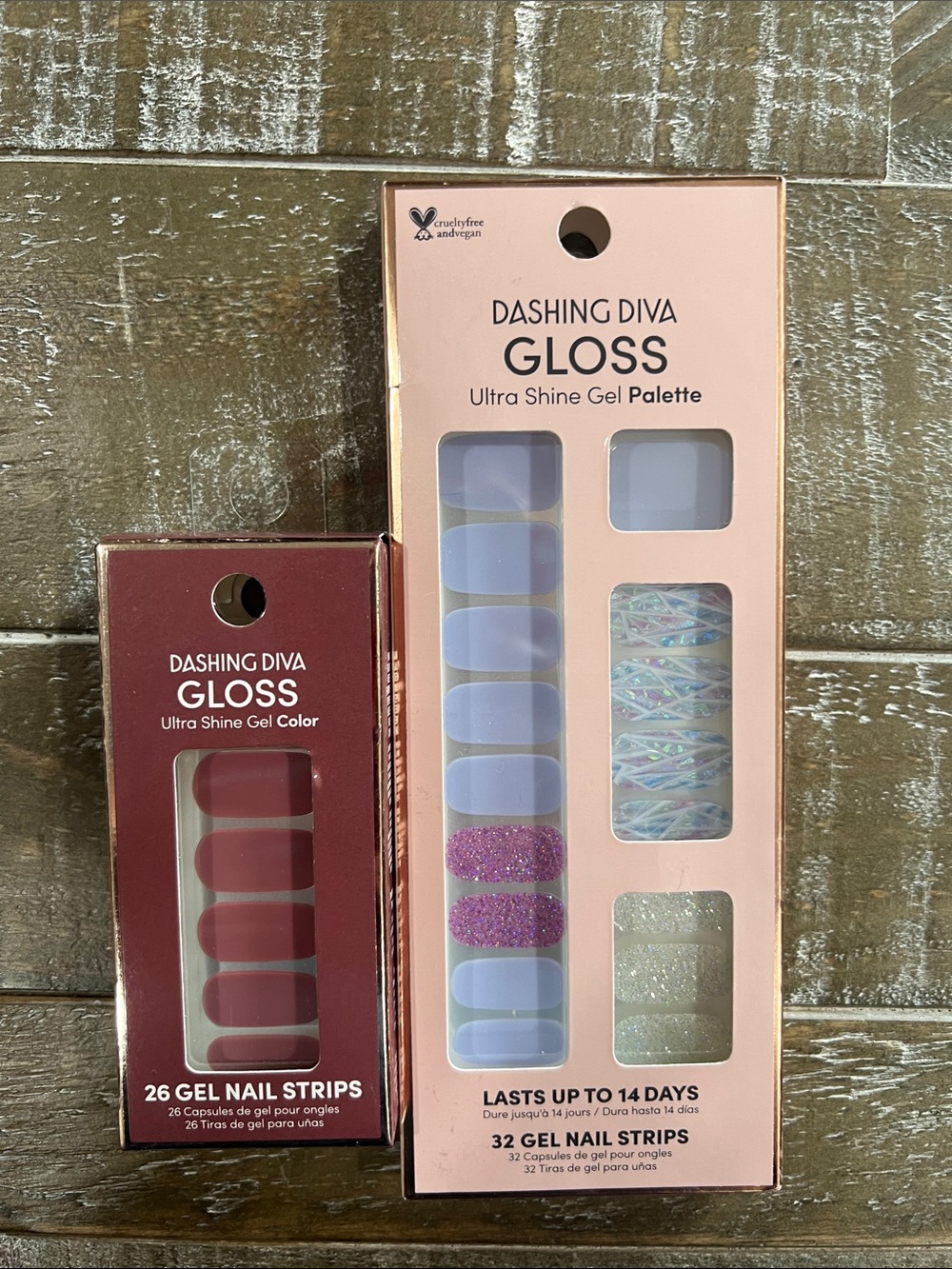 Dashing Diva Gloss Ultra Shine Gel Nail Strips - Lavender & Mauve Set